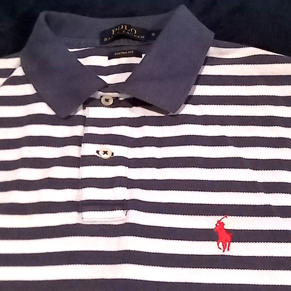 Ralph Lauren.Short sleeve polo..Sz.S..Blue&White - Picture 4 of 4